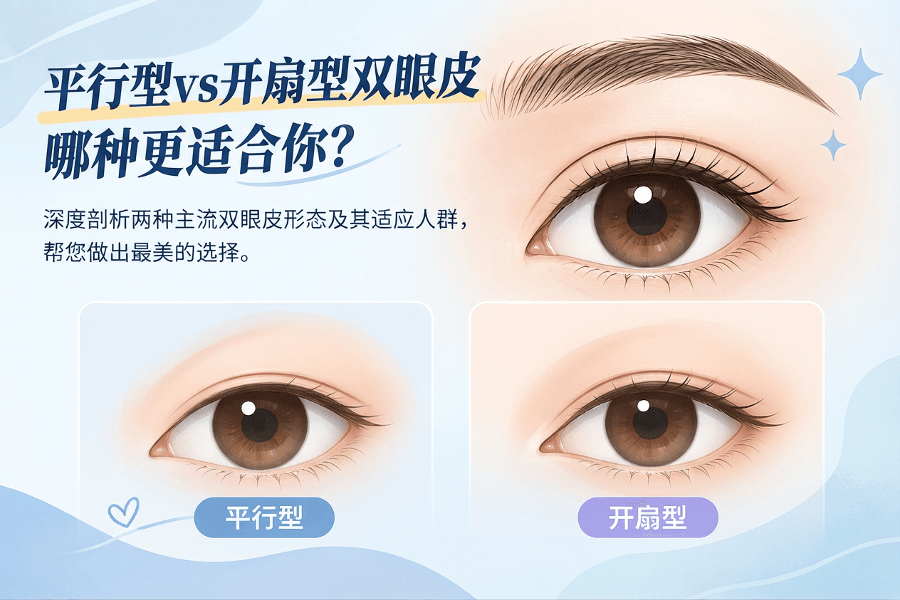 平行型vs开扇型双眼皮，哪种更适合你？