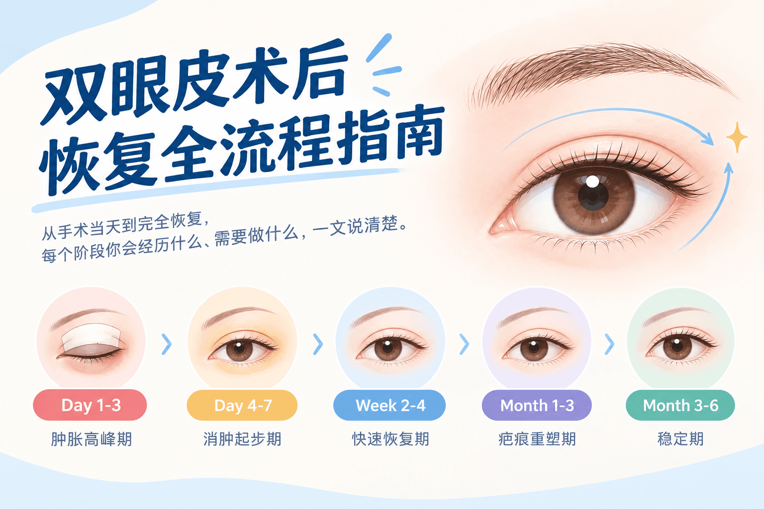 双眼皮术后恢复全流程指南